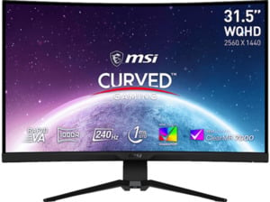 MSI MAG 325CQRXFDE 31,5 Zoll WQHD Gaming-Monitor (1 ms Reaktionszeit, 240 Hz), Schwarz