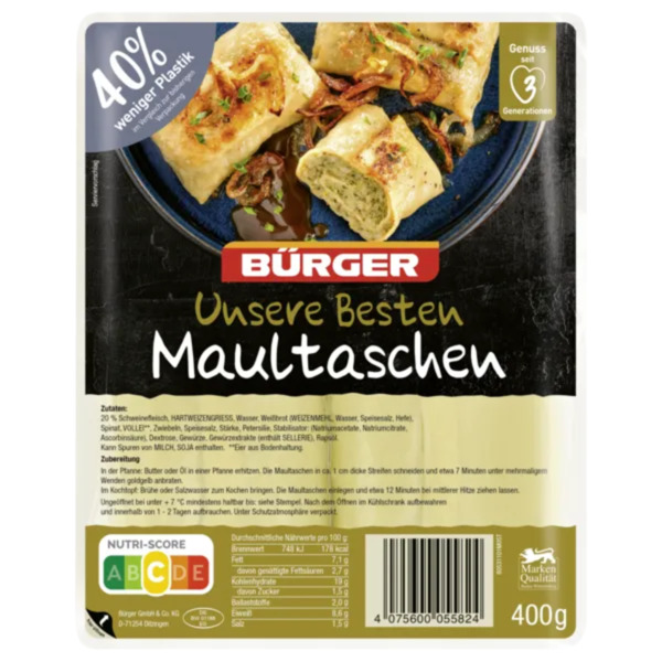 Bild 1 von Bürger Maultaschen Unsere Besten