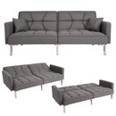 Bild 1 von Schlafsofa MCW-K65, Schlafcouch Bettsofa Gästebett, Schlaffunktion Liegefläche 170x104 cm ~ Stoff/Textil grau