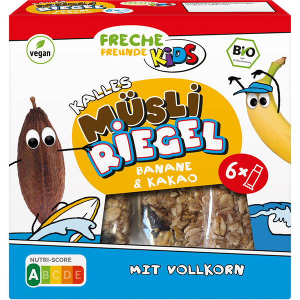 Bild 1 von Freche Freunde BIO Müsli Riegel Banane & Kakao, 6er Pack