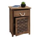 Bild 1 von Kommode MCW-K83, Schrank Schubladenschrank, Holz 55x39,5x28,5cm ~ dunkelbraun, Polyrattan dunkelbraun