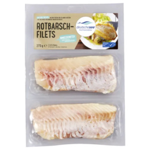 Deutsche See Rotbarsch-Filets oder Kabeljau-Filets