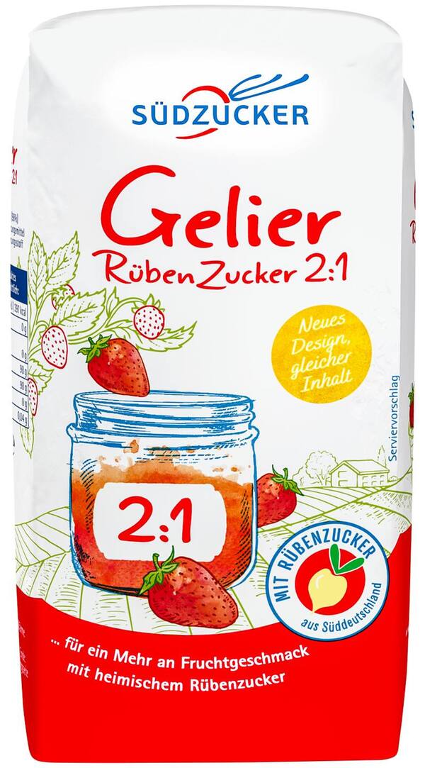 Bild 1 von S&#220;DZUCKER Gelier-R&#252;benzucker 2:1, 500-g-Packg.