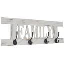 Bild 1 von Wandgarderobe H503 Family, Garderobe Garderobenpaneel, Shabby-Look Vintage 20x60cm ~ weiß