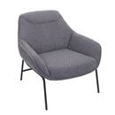 Bild 1 von Lounge-Sessel MCW-J77, Cocktailsessel Sessel, Bouclé Stoff Metall ~ dunkelgrau