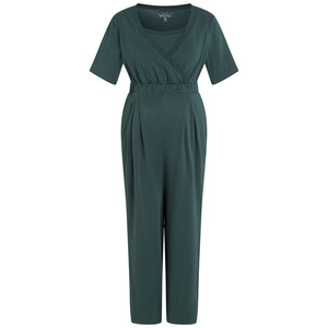 Damen Umstands-Jumpsuit aus weichem Jersey DUNKELGRÜN