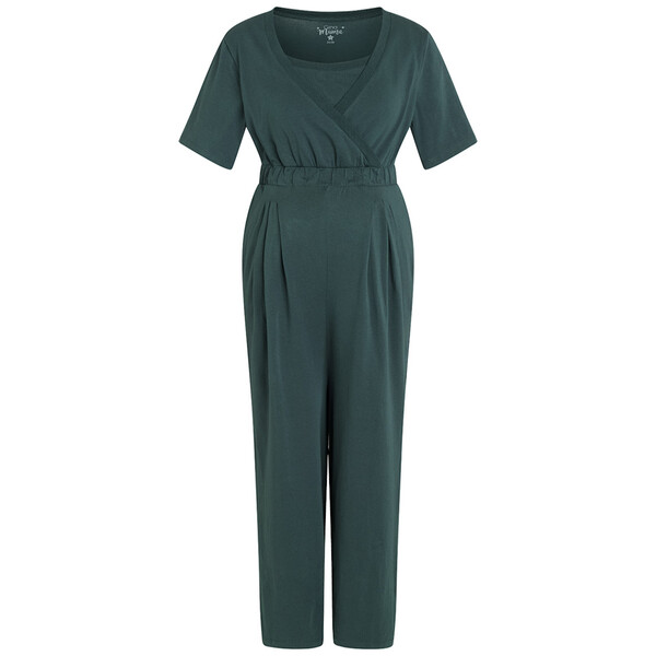 Bild 1 von Damen Umstands-Jumpsuit aus weichem Jersey DUNKELGRÜN