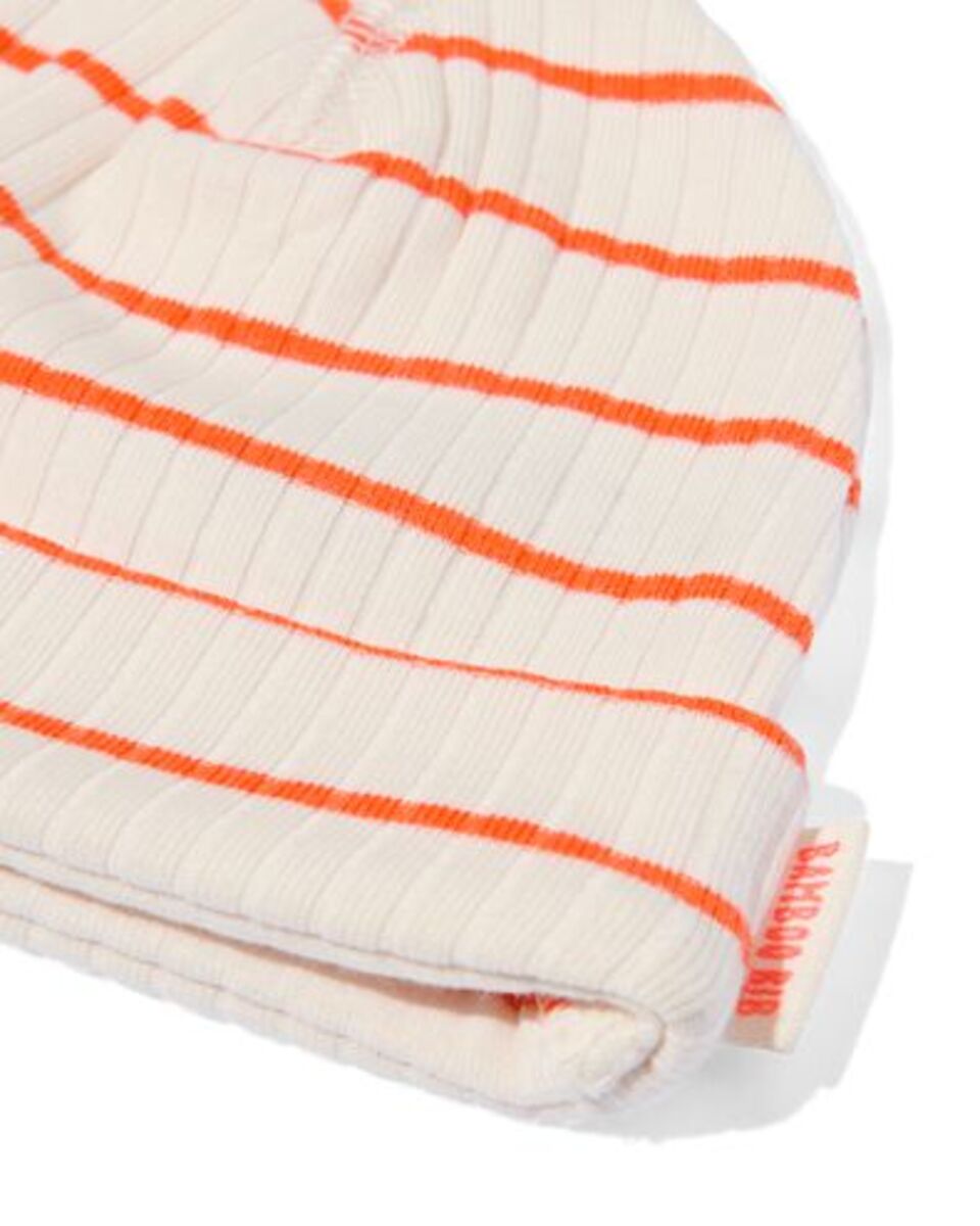 Bild 3 von 2er-Pack Baby-Mützen, gerippt, mit Bambusanteil, Streifen