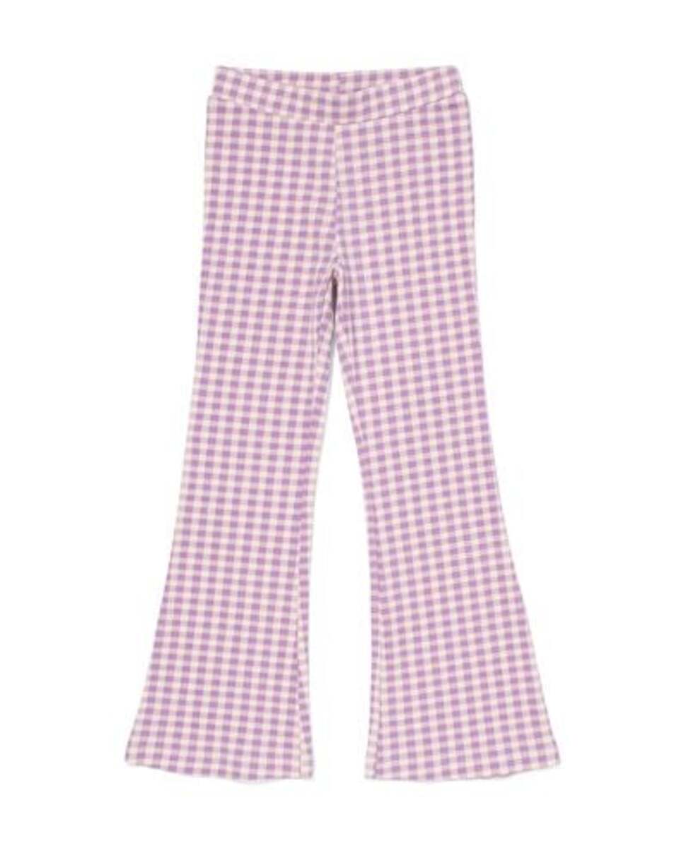 Bild 1 von Kinder-Leggings, gerippt, ausgestelltes Bein violett