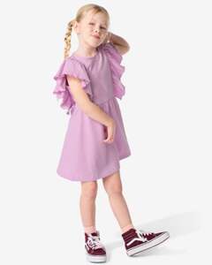 Kinder-Kleid, Rüschen violett