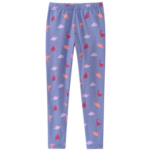 Mädchen Leggings mit Dino-Allover LILA