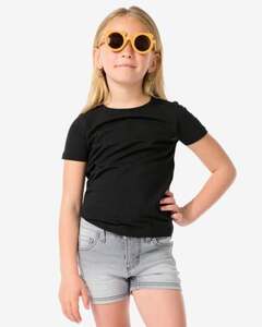 2er-Pack Kinder-Shirts, Biobaumwolle schwarz