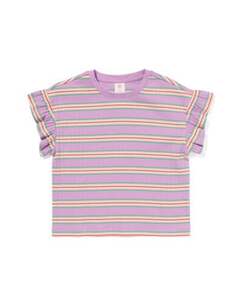 Kinder-T-Shirt, gerippt violett