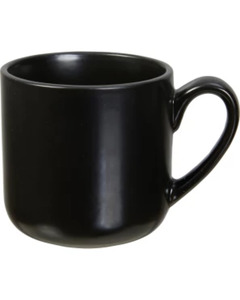 Schwarze Tasse, ca. 9 x 10 cm, ca. 400 ml, schwarz
