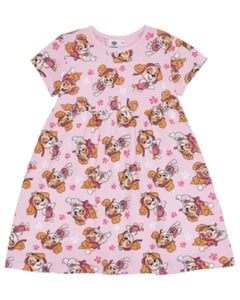 Paw Patrol Kleid, Paw Patrol, Rundhalsausschnitt, hellrosa