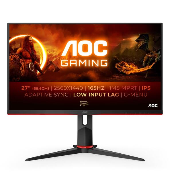 Bild 1 von Gaming-Monitor Q27G2S/EU, G2, Schwarz, 27 Zoll, WQHD, IPS, 165 Hz, 1 ms