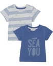 Bild 1 von T-Shirts mit Schulterknöpfen, 2er-Pack, Ergee, indigo blau