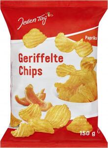 Jeden Tag Geriffelte Chips Paprika