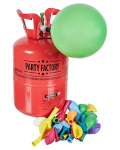 Heliumflasche, Einweg, rot