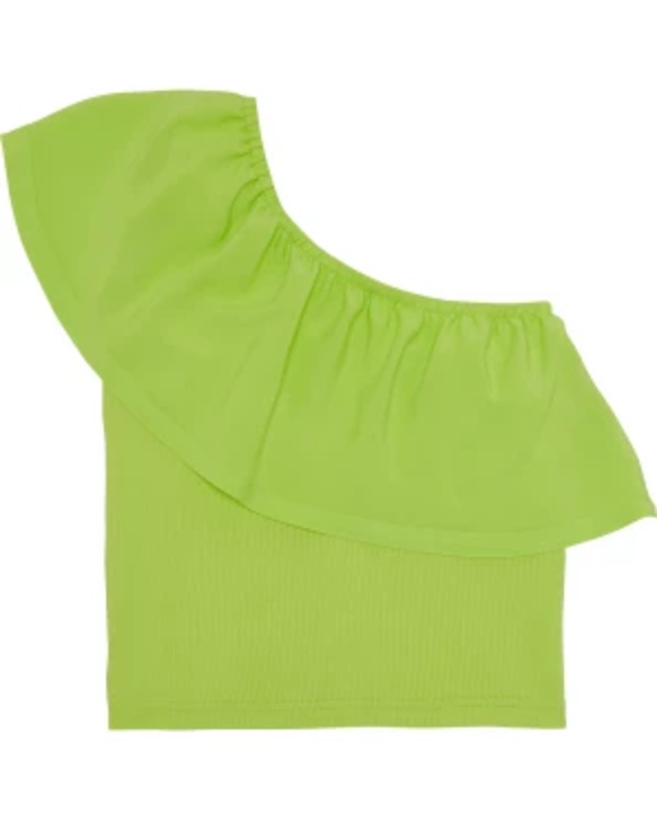 Bild 1 von Top One-Shoulder, Y.F.K., elastischer Ausschnitt, limette