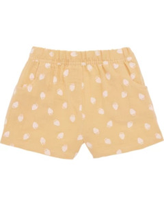 Musselin-Shorts Erdbeeren, Kiki & Koko, elastischer Bund, orange