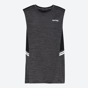 Herren-Funktions-Muskelshirt mit Mesh-Einsätzen, Anthracite