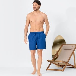 Herren-Badeshorts in einfarbigem Design, Blue