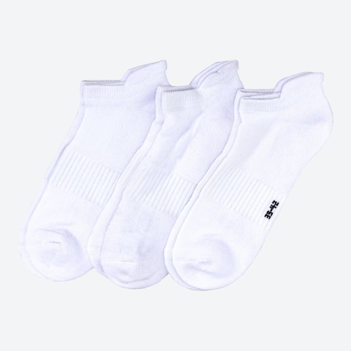 Bild 1 von Sport-Sneaker-Socken mit Fersenschutz, 3er-Pack, White