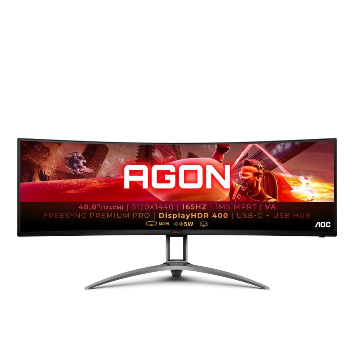 Bild 1 von Gaming-Monitor AG493UCX2, Schwarz, 49 Zoll, DQHD, VA, Curved, 165 Hz, 1 ms