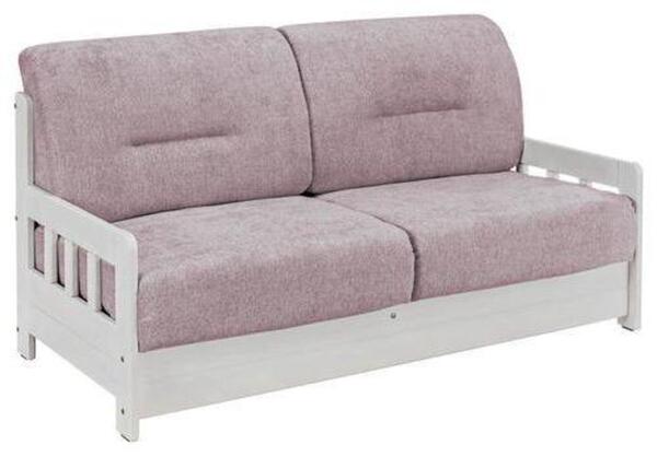 Bild 1 von Schlafsofa Camino Holzkorpus Rosa/Weiß, Rosa, Weiß