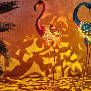 Solar-Flamingo oder -Pfau, Rose