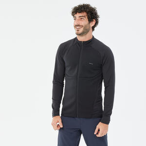 Fleecejacke Herren leicht Bergwandern - MH520 Light schwarz Schwarz