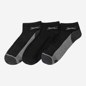 Herren-Sport-Sneaker-Socken mit Belüftungsstruktur, 3er-Pack, Black