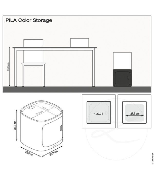 Bild 2 von LECHUZA® Stapelmodul PILA Color Storage, ca. B35/H33/T35 cm, lichtgrau