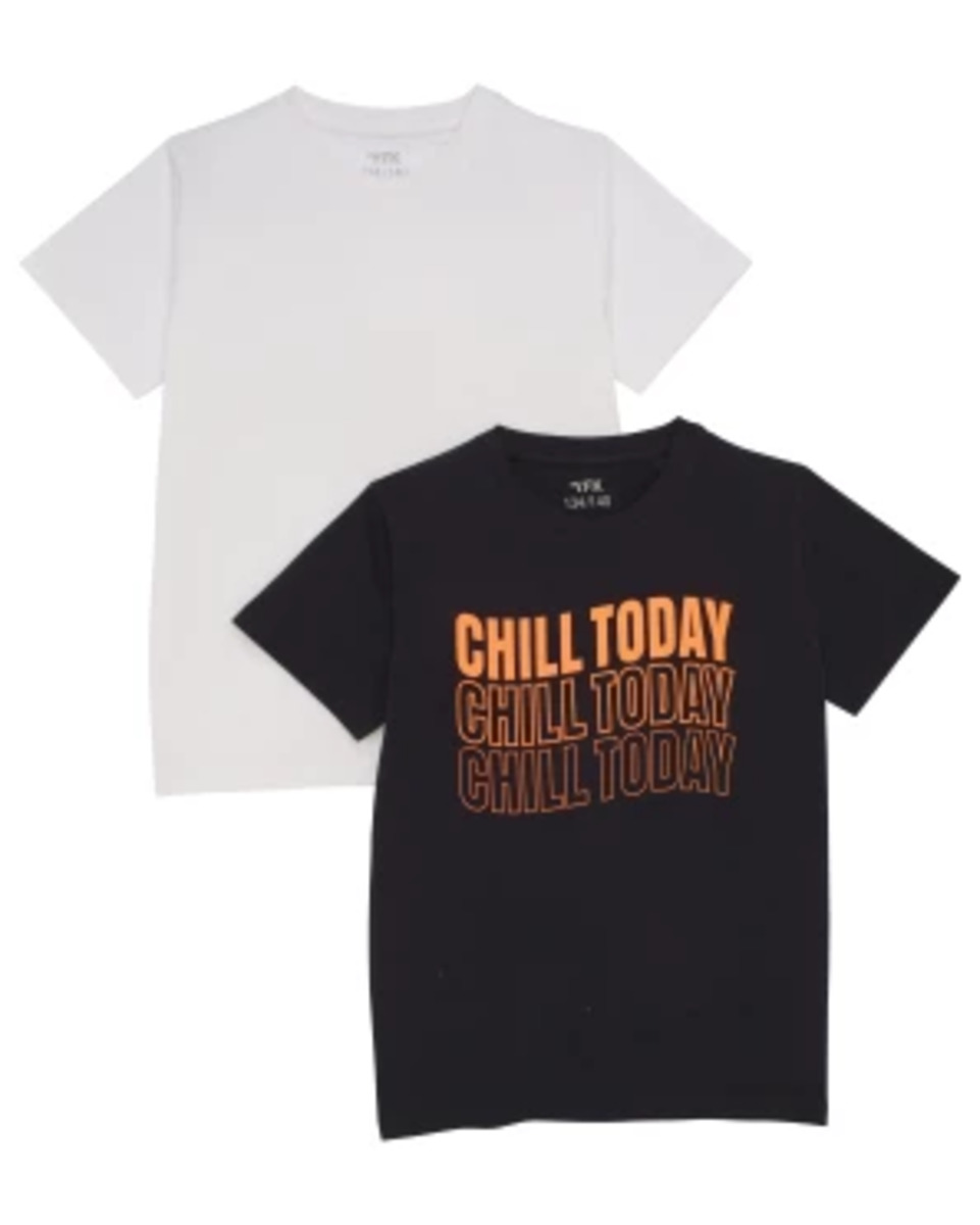 Bild 1 von Coole T-Shirts, 2er-Pack, Y.F.K., weiß/schwarz