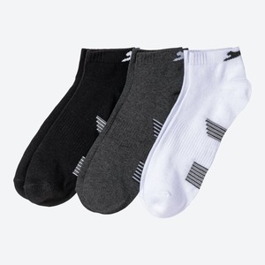 Herren-Sport-Sneaker-Socken mit Dehnugszonen, 3er-Pack, White