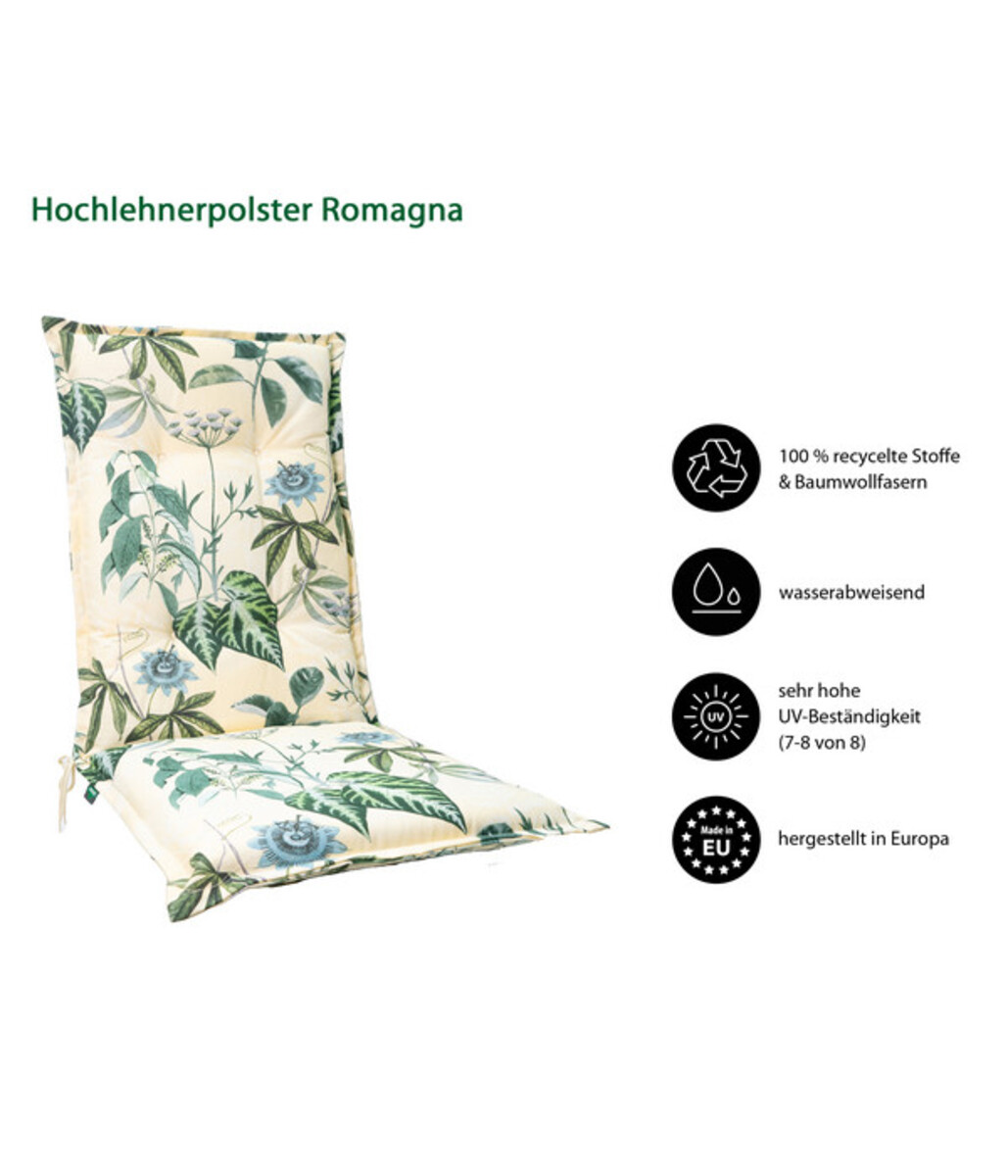 Bild 3 von Dehner Hochlehnerauflage Romagna, ca. B50/H6/T50 cm