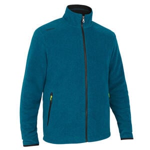 Fleecejacke Segeln Herren warm Sailing 100 petrolblau meliert Blau|türkis