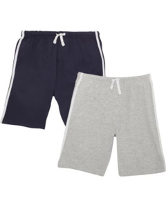 Shorts mit Streifen, 2er-Pack, Y.F.K., grau melange