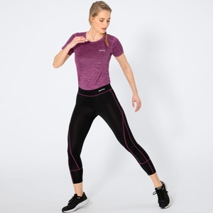 Damen-Sportleggings mit Kontrast-Nähten, Black