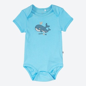 Baby-Jungen-Body mit Wal-Motiv, Light-blue