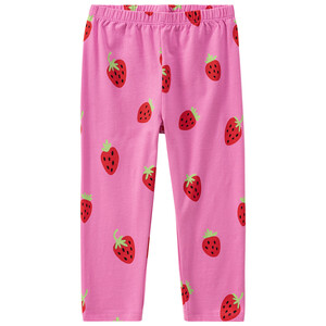 Mädchen Capri-Leggings mit Erdbeeren PINK