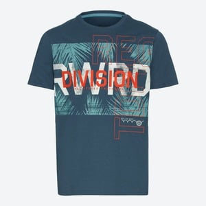 Herren-T-Shirt mit großem Aufdruck, Turquoise