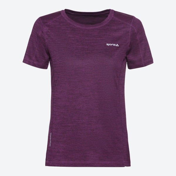 Bild 1 von Damen-Funktions-T-Shirt in Mélange-Optik, Dark-violet