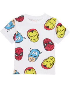 Marvel T-Shirt, Marvel, Rundhalsausschnitt, weiß