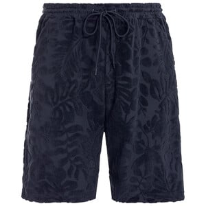 Herren Shorts mit Frottee-Muster DUNKELBLAU