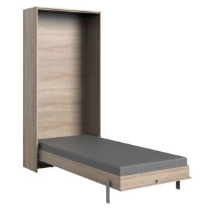 Wandklappbett Juist vertikal Eiche Sägerau NB 132x213x43 cm