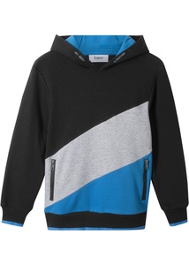 Jungen Kapuzensweatshirt im Colourblock aus Bio-Baumwolle, 116/122