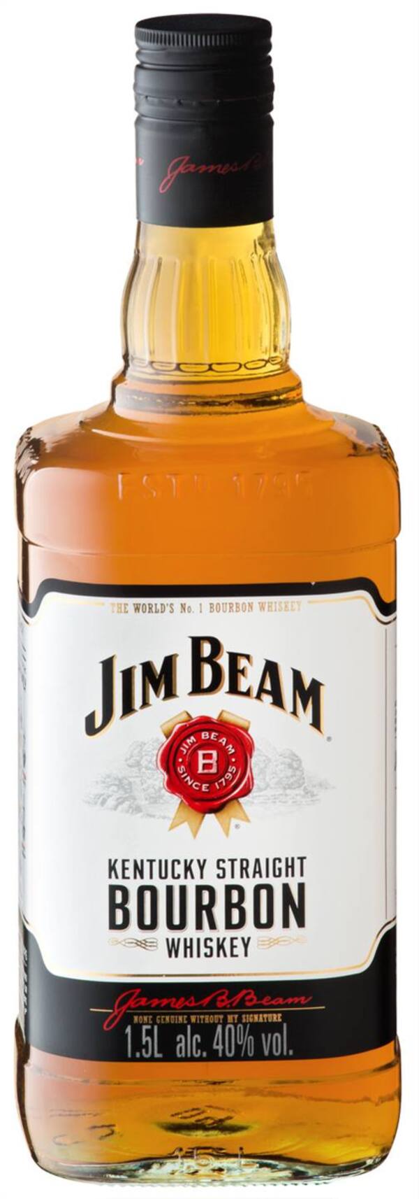 Bild 1 von JIM BEAM Kentucky Straight Bourbon Whiskey, 1,5-l-Fl.