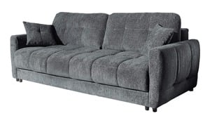 Schlafsofa mit Bettkasten anthrazit 233 x 114 cm - LYKA